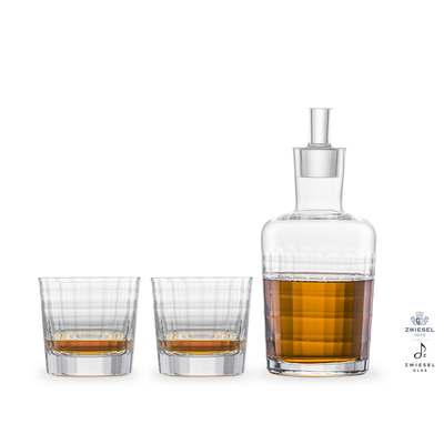 Bar Premium No.1 - Karafka do whisky + 2 szklanki, ręcznie tworzony, dmuchany kryształ, Zwiesel GLAS