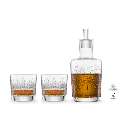 Bar Premium No.3 - Karafka do whisky + 2 szklanki, ręcznie tworzony, dmuchany kryształ, Zwiesel GLAS