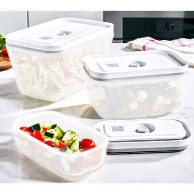 Fresh & Save - 3 pojemniki do próżniowego pakowania, tworzywo sztuczne, 0,35 l, 0,75 l i 1,6 l, Zwilling