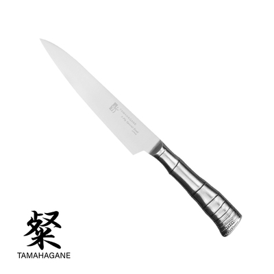 Tamahagane Bamboo - 3-warstwowy japoński nóż uniwersalny Shotoh, 15 cm, Kataoka