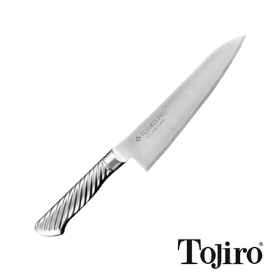 PRO - Japoński, 3-warstwowy, krótki nóż szefa kuchni Gyutoh, 18 cm, Tojiro