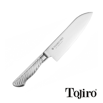 PRO - Japoński, 3-warstwowy nóż Santoku, 17 cm, Tojiro