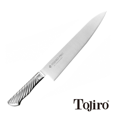 PRO - Japoński, 3-warstwowy, długi nóż szefa kuchni Gyutoh, 24 cm, Tojiro