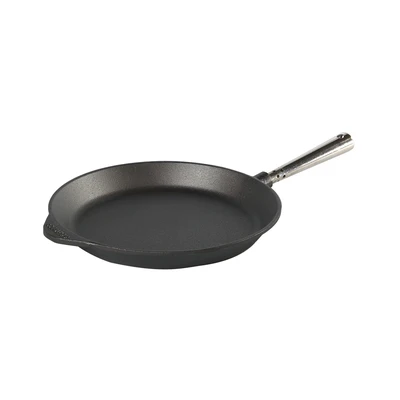 Professional - Płytka patelnia z naturalnego żeliwa, stalowy uchwyt, Ø 28 cm, Skeppshult