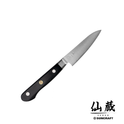 Professional - Japoński mistrzowski nóż do obierania warzyw, stal proszkowa SG2, 9 cm, Suncraft