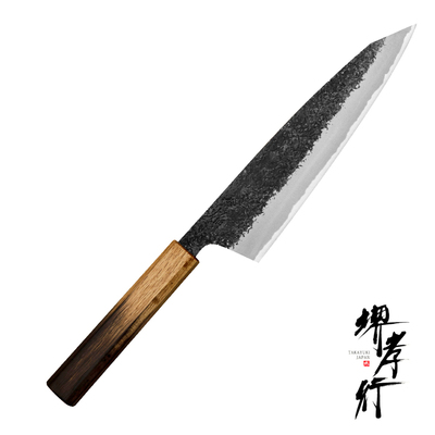 Homura Guren - Japoński, tradycyjny mistrzowski nóż kucharza Gyutoh 22,5 cm, stal Aogami 2 i żelazo, Sakai Takayuki