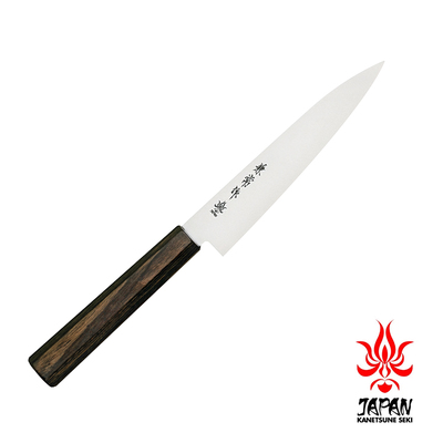Ichizu - Japoński nóż uniwersalny Shotoh 13,5 cm, monoblok VG-10, Kanetsune 