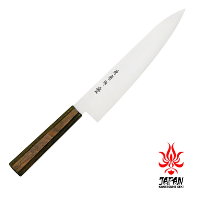 Ichizu - Japoński nóż kucharza Gyutoh 21 cm, monoblok VG-10, Kanetsune 