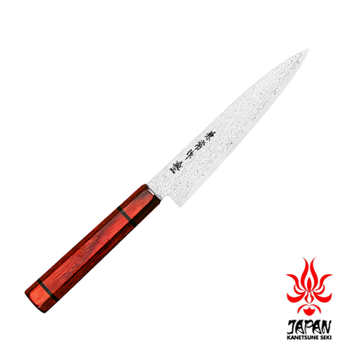 Minamo-Kaze - Japoński mistrzowski 63-warstwowy uniwersalny nóż Shotoh 13,5 cm, Kanetsune