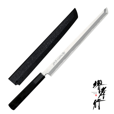 Byakko - Japoński nóż do sushi i owoców morza Sakimaru 27 cm, stal Shirogami #1, Sakai Takayuki
