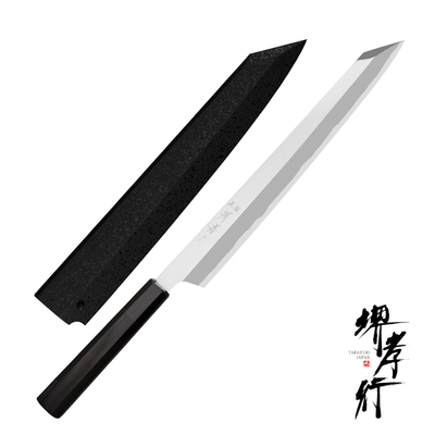 Hien - Tradycyjny japoński nóż do sushi Kengata Yanagiba 27 cm, stal Aogami#2, Sakai Takayuki