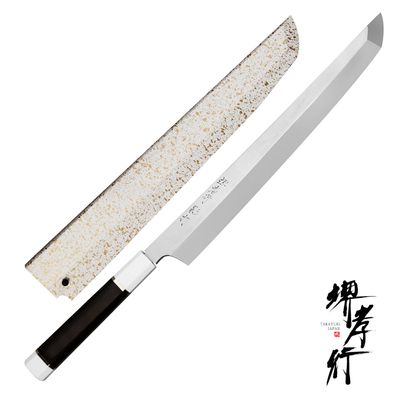 Kageuchi Honyaki - Japoński nóż do sushi i owoców morza Sakimaru 30 cm, stal Shirogami #2, Sakai Takayuki