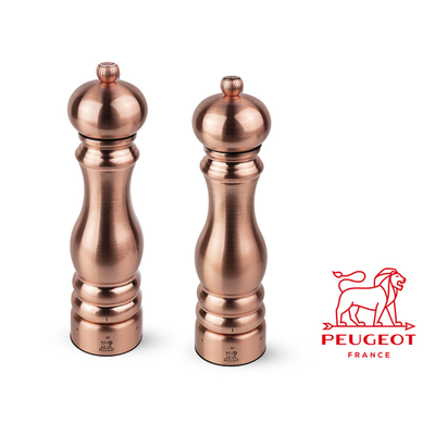 Paris Chef - Stalowe młynki do przypraw, mechanizm U-Select, kolor copper 22 cm, Peugeot