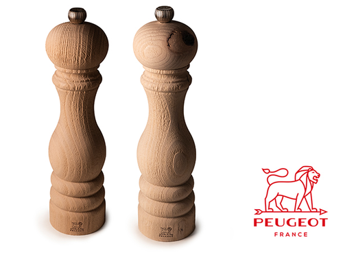 Paris Nature - Francuskie młynki do pieprzu i soli, upcyklingowany buk, 22 cm, Peugeot