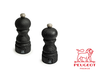 Paris Nature Black - Francuskie młynki do pieprzu i soli, upcyklingowany buk, 12 cm, Peugeot