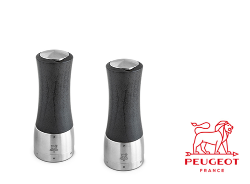 Madras Graphite - Francuskie młynki do przypraw, mechanizm U-Select, drewno bukowe 16 cm, Peugeot