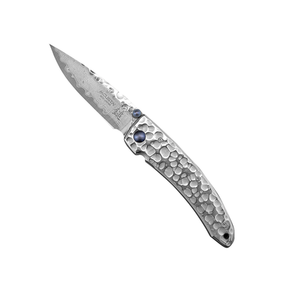 Shinra Small Tsuchi Damascus, japoński składany nóż 6,5 cm, stal VG-10, Mcusta