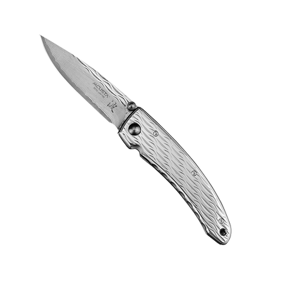 Nami Small Damascus, japoński składany nóż 7 cm, stal VG-10, Mcusta