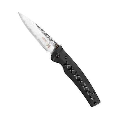 Fusion Black Damascus, japoński składany nóż 8 cm, stal VG-10, Mcusta