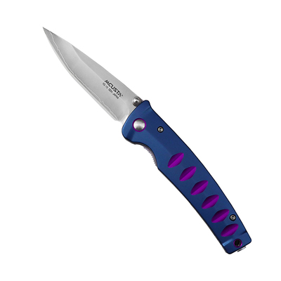 Katana Blue-Purple, japoński składany nóż 8,5 cm, stal VG-10, Mcusta