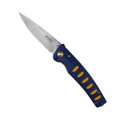 Katana Blue-Orange, japoński składany nóż 8,5 cm, stal VG-10, Mcusta