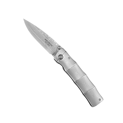 Shinra Take Damascus, japoński składany nóż 6,5 cm, stal VG-10, Mcusta