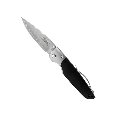 Shinra Mixture Black Pakka, japoński składany nóż 6,5 cm, stal SPG2, Mcusta