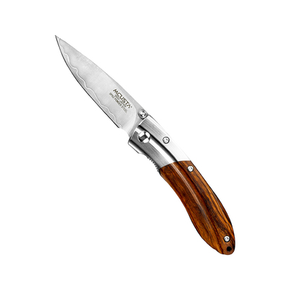 Shinra Mixture Iron Wood, japoński składany nóż 7 cm, stal SPG2, Mcusta