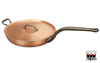 Fusion - Miedziana patelnia z pokrywką na indukcję, żeliwny uchwyt, Ø 32 cm, Falk 