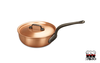 Fusion - Miedziana patelnia sauté na indukcję z pokrywką, żeliwny uchwyt, Ø 20 cm, Falk