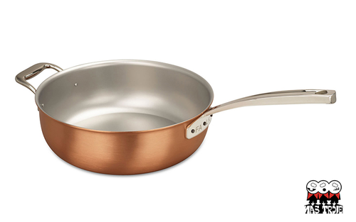 AvantGarde - Miedziana patelnia sauté na indukcję, stalowy uchwyt, Ø 28 cm, Falk