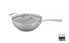 Flandria - 5-warstwowy stalowy wok/ patelnia do risotto z pokrywką, miedziany rdzeń, Ø 24 cm, Falk