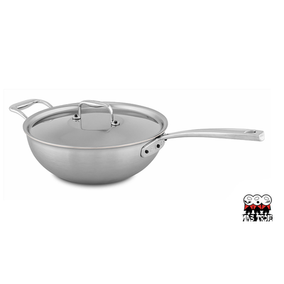 Flandria - 5-warstwowy stalowy wok z pokrywką, miedziany rdzeń, Ø 28 cm, Falk