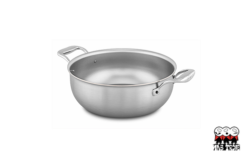 Flandria - 5-warstwowa stalowa patelnia do duszenia i serwowania, miedziany rdzeń, Ø 24 cm, Falk