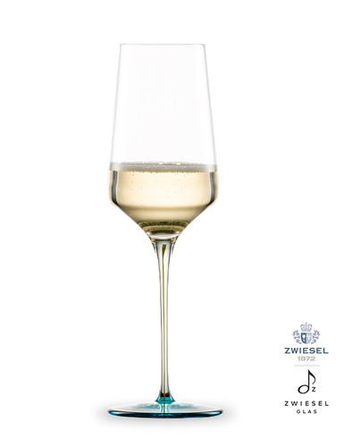 Ink - Kieliszek do szampana i musującego wina 40cl, ręcznie tworzone, dmuchane szkło, szmaragdowo-zielony, Zwiesel GLAS