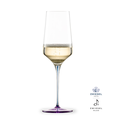 Ink - Kieliszek do szampana i musującego wina 40cl, ręcznie tworzone, dmuchane szkło, fioletowy, Zwiesel GLAS