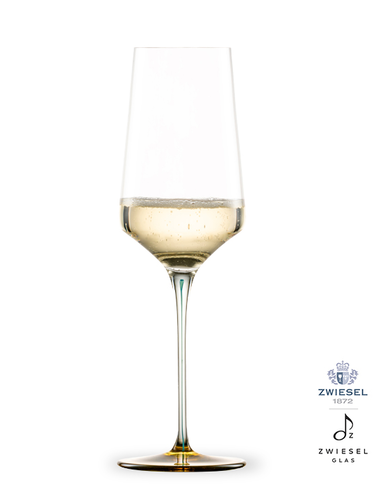 Ink - Kieliszek do szampana i musującego wina 40cl, ręcznie tworzone, dmuchane szkło, oliwkowy, Zwiesel GLAS