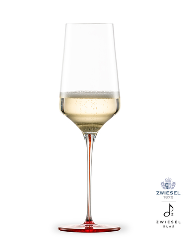 Ink - Kieliszek do szampana i musującego wina 40cl, ręcznie tworzone, dmuchane szkło, czerwony, Zwiesel GLAS