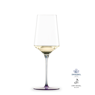 Ink - Kieliszek do białego wina 40,7 cl, ręcznie tworzone, dmuchane szkło, odcień fioletowy, Zwiesel GLAS