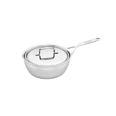 5-Plus - Stalowa patelnia sauté z pokrywką Ø 24 cm, technologia 5-Ply, Demeyere