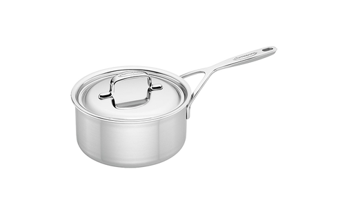 5-Plus - Stalowy rondel z pokrywką 2,2 litra Ø 18 cm, technologia 5-Ply, Demeyere