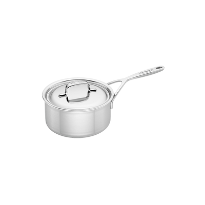 5-Plus - Stalowy rondel z pokrywką 2,2 litra Ø 18 cm, technologia 5-Ply, Demeyere