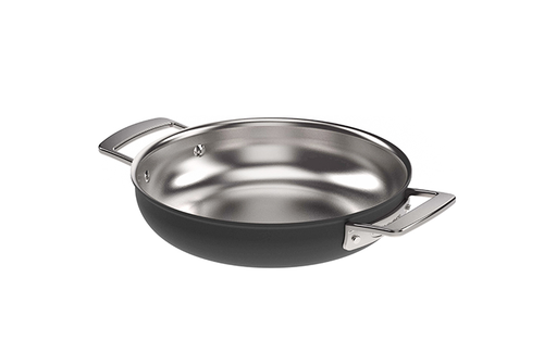 Black 5 - Stalowo-ceramiczna patelnia do serwowania Ø 24 cm, technologia 5-Ply, Demeyere