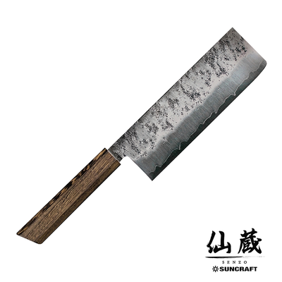 Retro - Japoński ręcznie kuty nóż Nakiri 17 cm, GIN-SAN SILVER 3, Suncraft