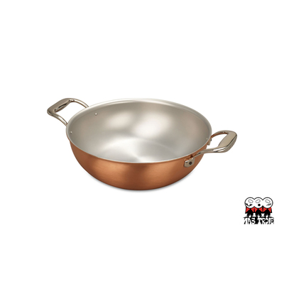 Signature - Miedziany wok, dwa krótkie uchwyty, 4,5 litra, Ø 28 cm, Falk