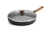 Eco Logic QXR Wood - Patelnia tytanowa z powłoką nieprzywierającą PFAS Free Ø 32 cm, odpinany drewniany uchwyt, WOLL