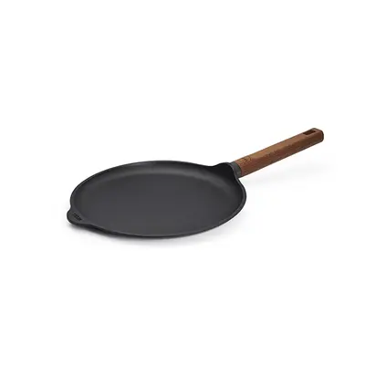 Eco Logic QXR Wood - Tytanowa patelnia do naleśników z powłoką nieprzywierającą PFAS Free Ø 26 cm, drewniany uchwyt, WOLL
