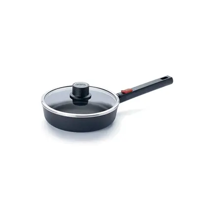 Eco Logic QXR - Patelnia tytanowa z powłoką nieprzywierającą PFAS Free Ø 20 cm, odpinany uchwyt z tworzywa, WOLL