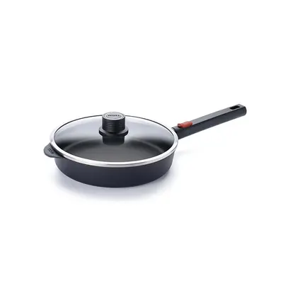 Eco Logic QXR - Patelnia tytanowa z powłoką nieprzywierającą PFAS Free Ø 24 cm, odpinany uchwyt z tworzywa, WOLL