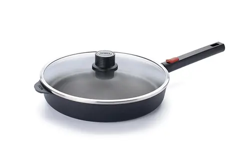 Eco Logic QXR - Patelnia tytanowa z powłoką nieprzywierającą PFAS Free Ø 28 cm, odpinany uchwyt z tworzywa, WOLL